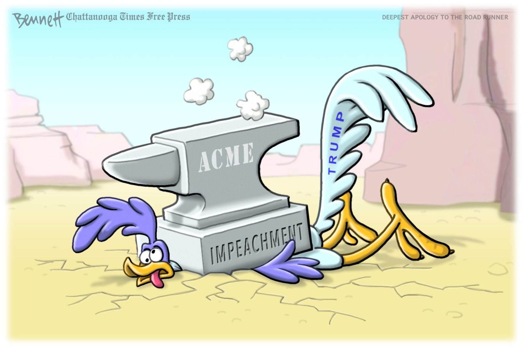 Bennett editorial cartoon